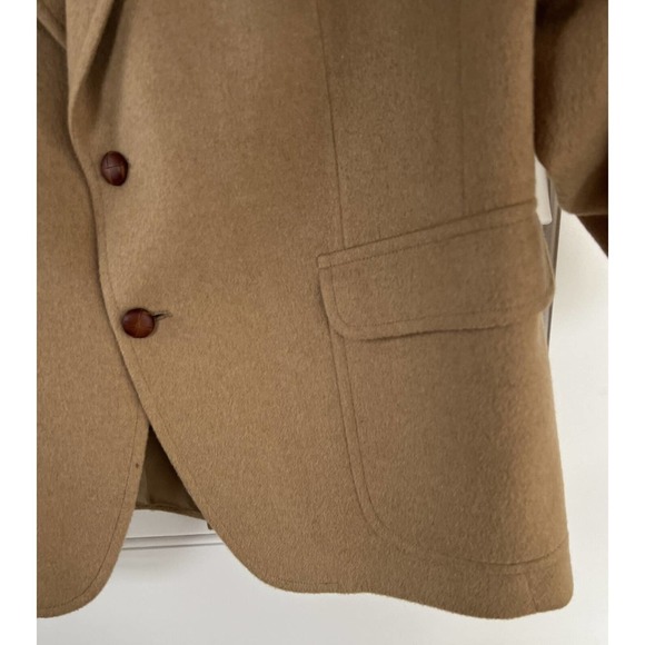 VTG Men's KINGSRIDGE Tan 100% Camel Hair Blazer Sports Jacket Made In U.S.A. - Picture 4 of 9